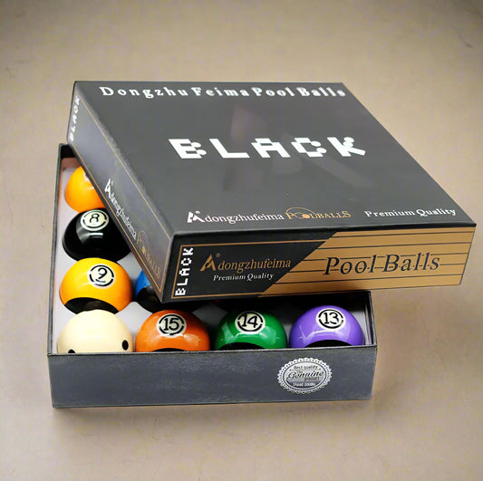 Premium Tournament Black Billiard Ball Set